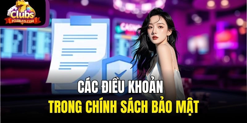 Các điều khoản trong chính sách bảo mật